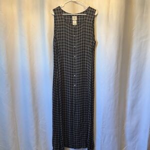 Black and White Check Maxi Dress